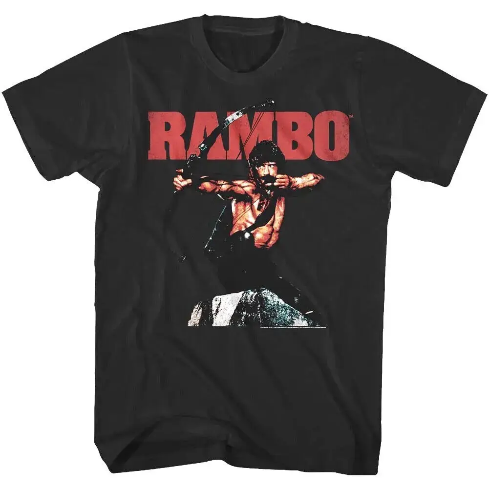 RAMBO BOW & ARROW MEN'S T SHIRT MILITARY ACTION MOVIE MERCH SLY  TEE