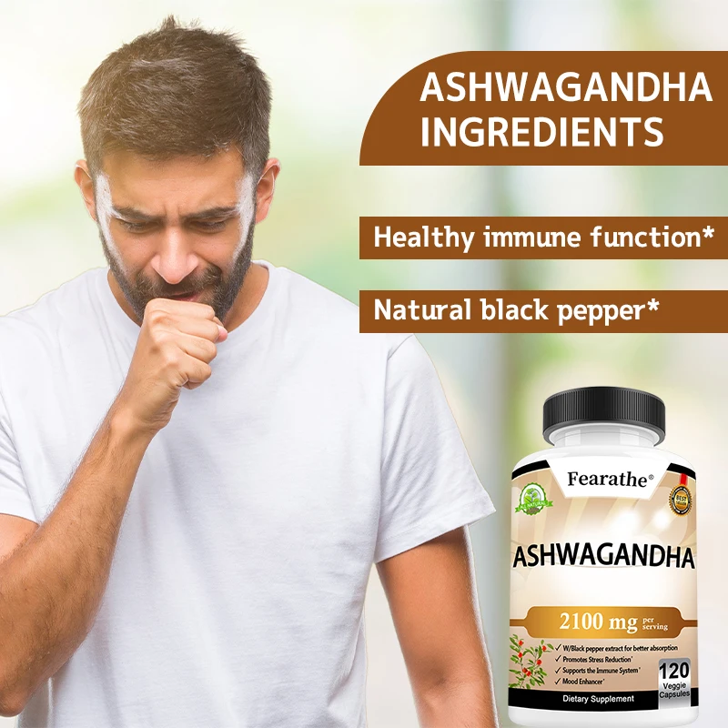 Ashwagandha Supplement - Supports Sleep, Relieves Stress, Provides Positive Mood and Memory