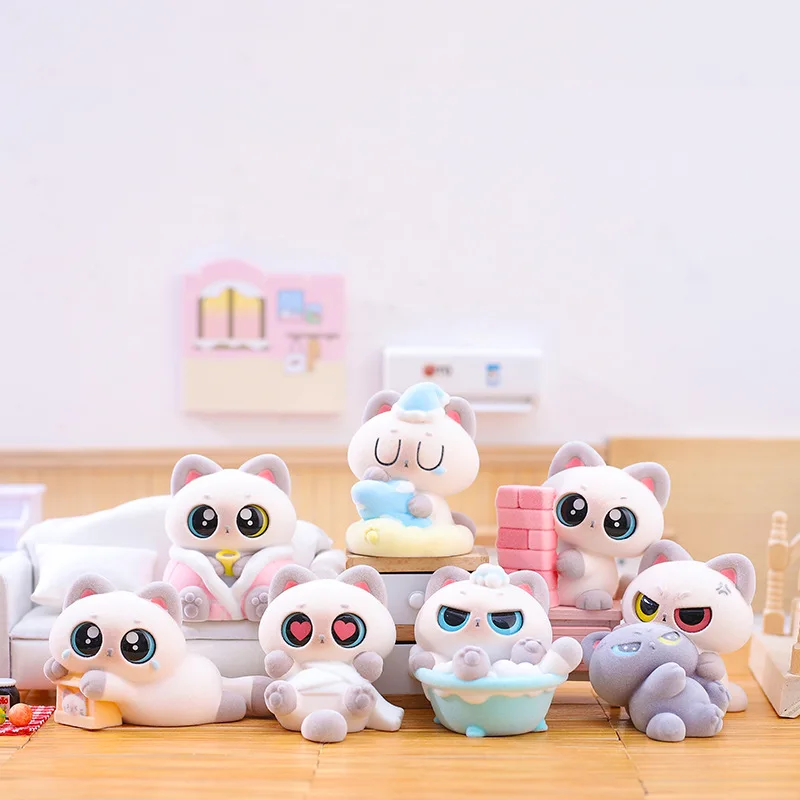 

Новая эмоционально стабильная маленькая сиамская вторая волна плюшевая слепая коробка милая кукла-кошка сюрприз подарок на день рождения настольное украшение оптовая продажа