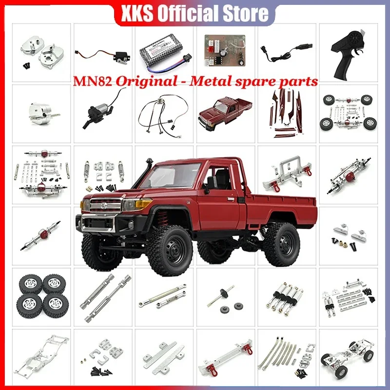 

MN MN82 LC79 RC Car Parts Metal Upgrade Shock Absorber Drive Shaft Steering Gear Servo Tires Wheel Hub Car Accessories MN MODEL