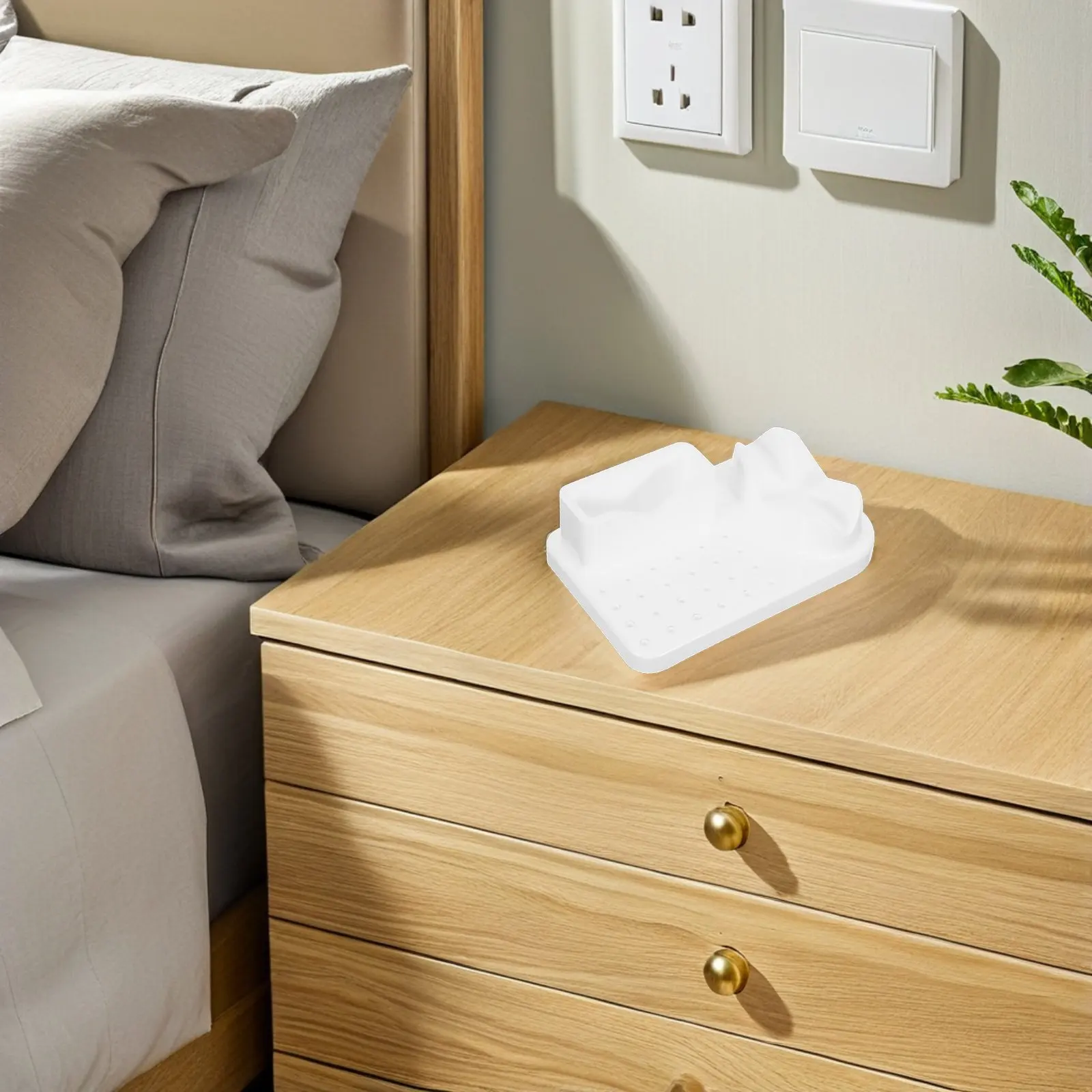 

24-Hole Nail Drill Bit Organizer Storage Rack for Manicure Tools Compact Multi-Compartment Nail Tool Holder Stand for Salon Home