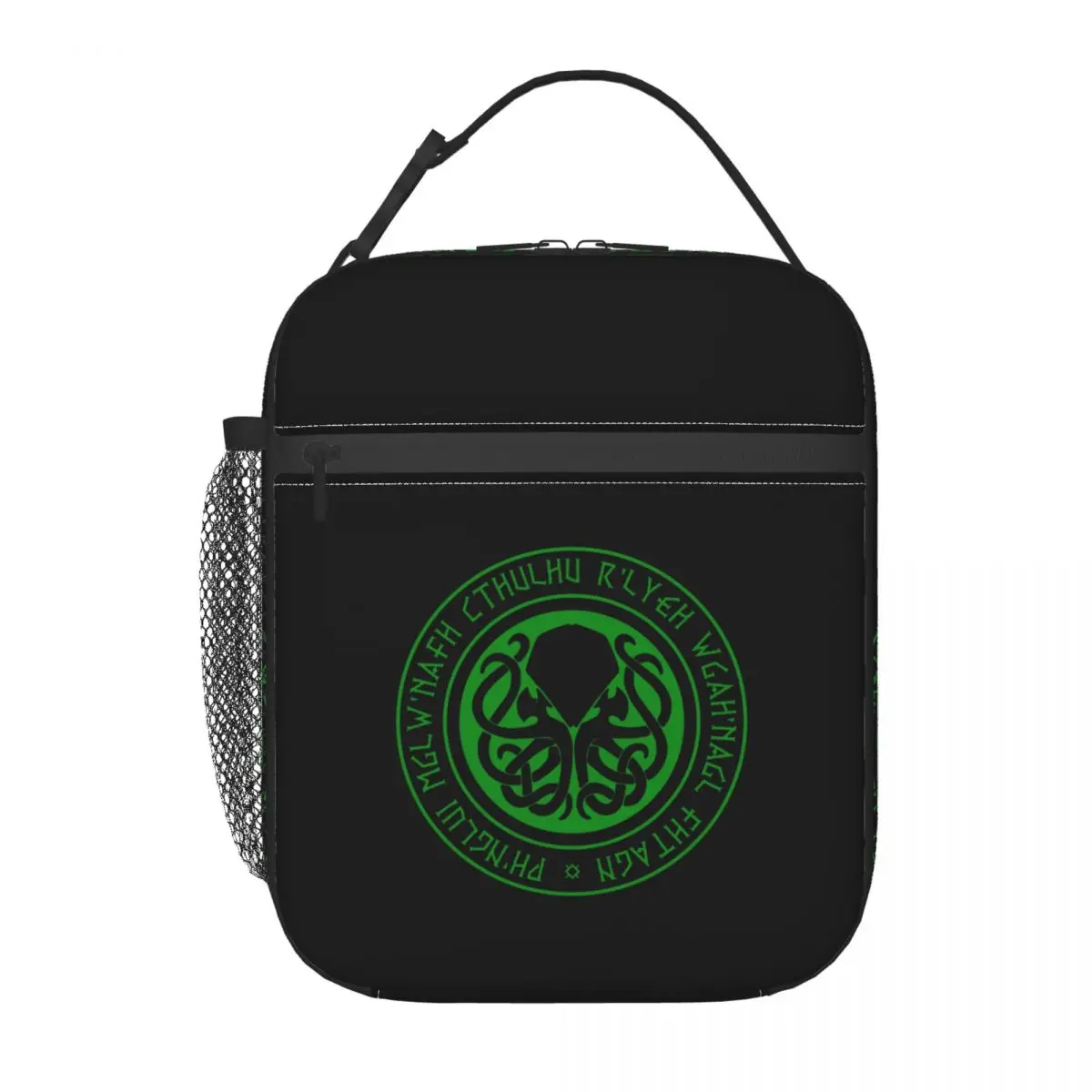 Necronomicon Insulated Lunch Bags for Camping Travel Lovecraft Mythos Cthulhu Resuable Cooler Thermal Bento Box Women Kids