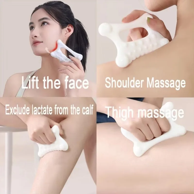 1Pcs Skin scraping Massage Tool Face Lift Muscle Relief Massage Board Resinous Static Free Portable gua sha tool lifting visage