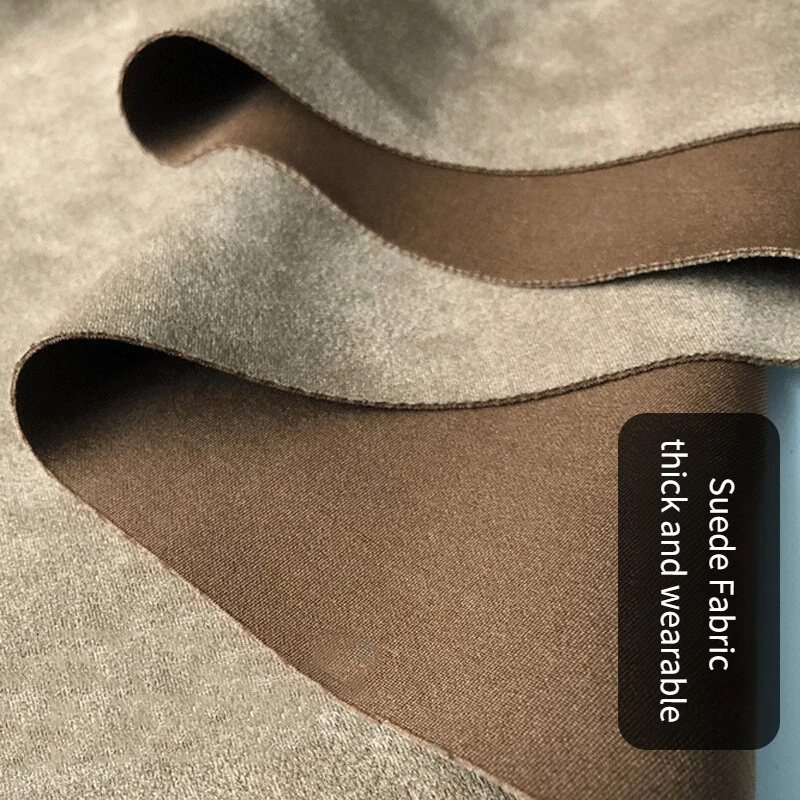 

Толстая 4-сторонняя эластичная замшевая ткань по метрам для одежды, обуви, шапки, подушки для салона автомобиля, швейная ткань для дивана, носимая, против морщин