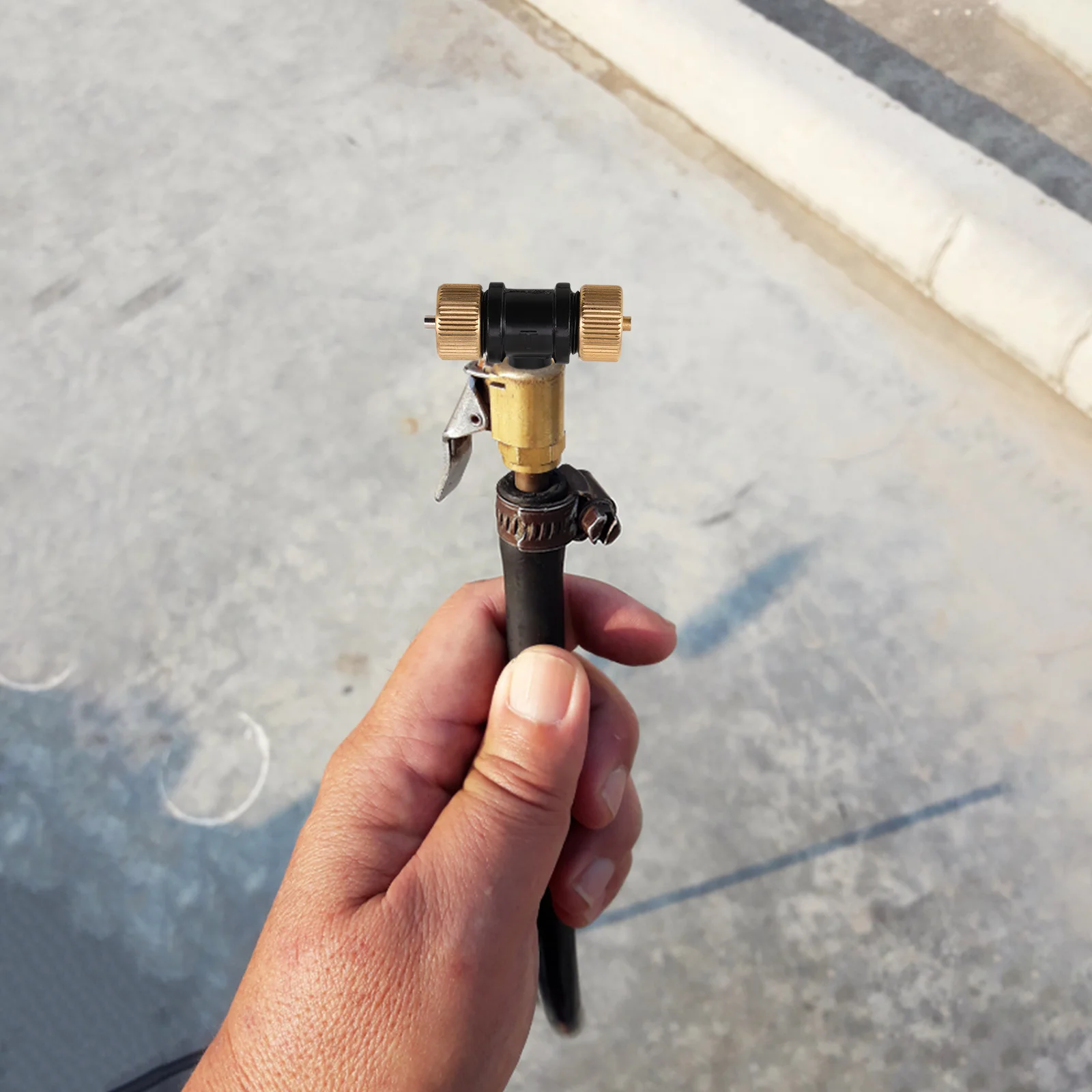 Адаптер сопла для накачивания шин автомобиля и мотоцикла с двойной головкой, Т-образный металлический воздушный насос, быстроразъемные поворотные фитинги, герметичные