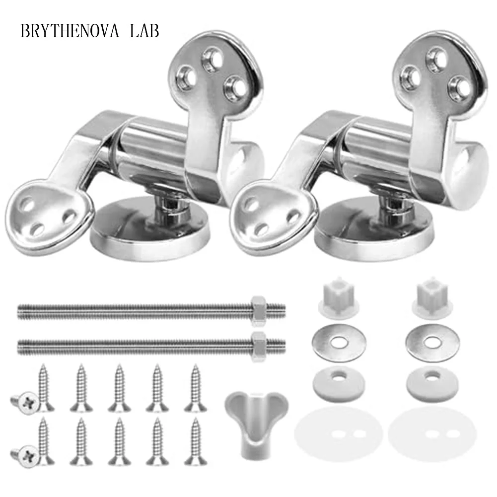 Toilet Seat Hinge Replacement Parts Toilet Lid Fixing with Soft Mechanism Close Mountings Hinge with Screws Bolts and Nuts ﻿