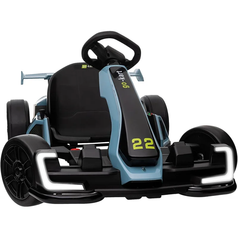 Go Kart electric drift kart car with adjustable seat, 24v outdoor ride on toy with 4 speed mode, Crazy Cart for kids 6-12 years