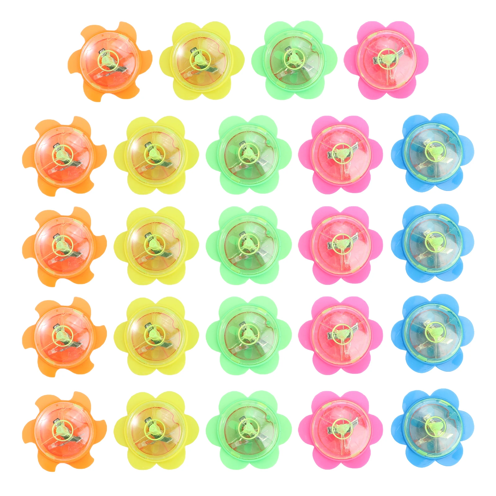 

24Pcs Flashing Gyroscopes Premium Plastic Spinning Tops Bright Cognition Handeye Coordination Party Favor Birthday