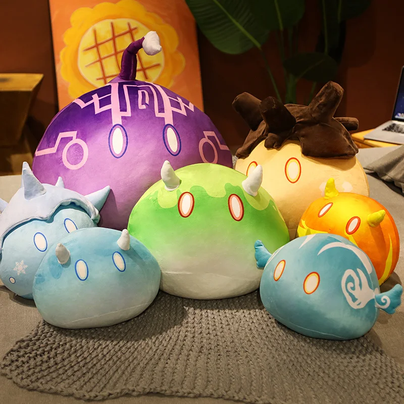 

35-60cm Kawaii Genshin Impact Plush Slime Toys Stuffed Game Pillow Aesthetic Soft Doll Cute Birthday Gifts for Kid Bedroom Decor