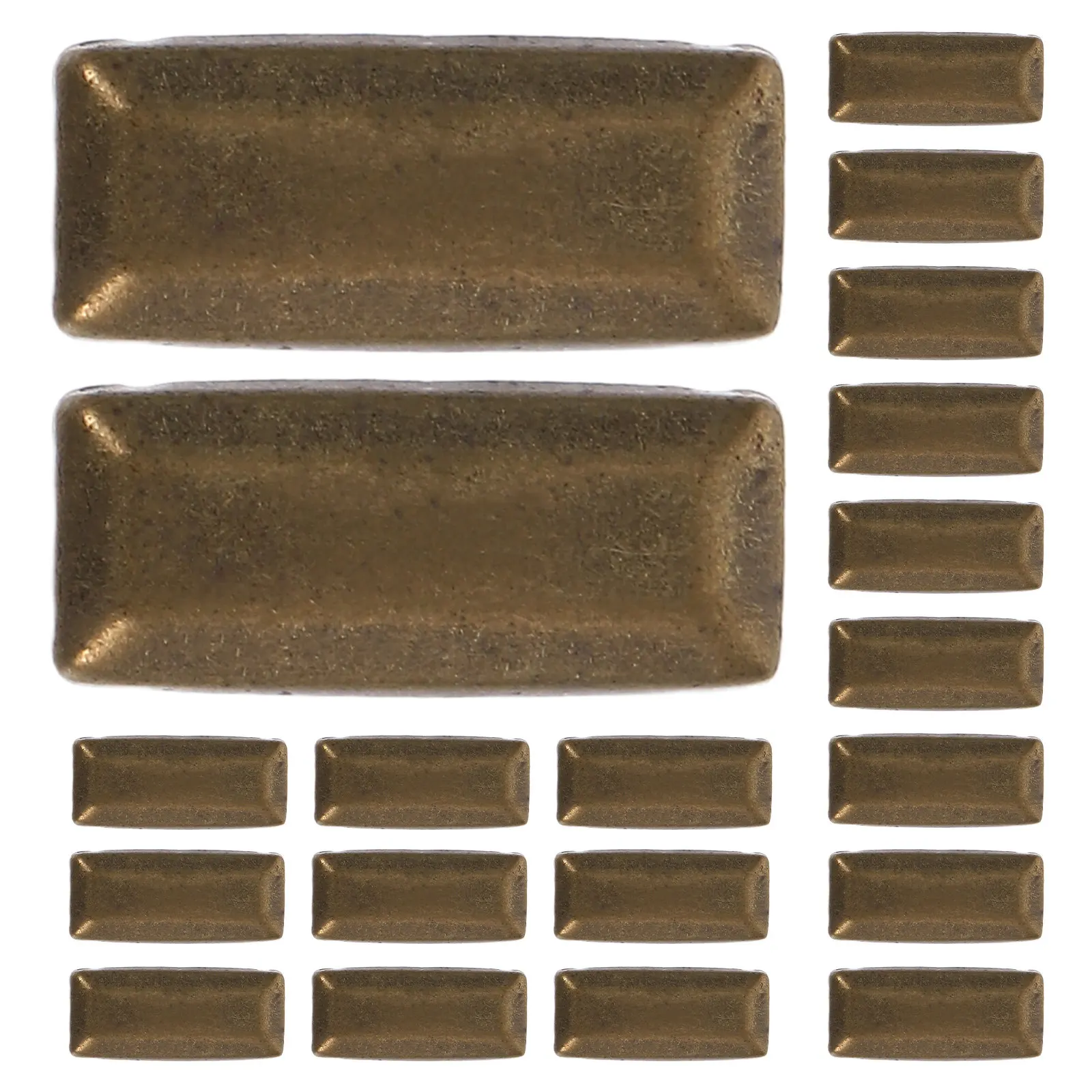 

100Pcs Copper Metal Rectangle Studs Flatback Rivets for DIY Clothing Bags Belts Shoes Punk Style Decoration Accessories