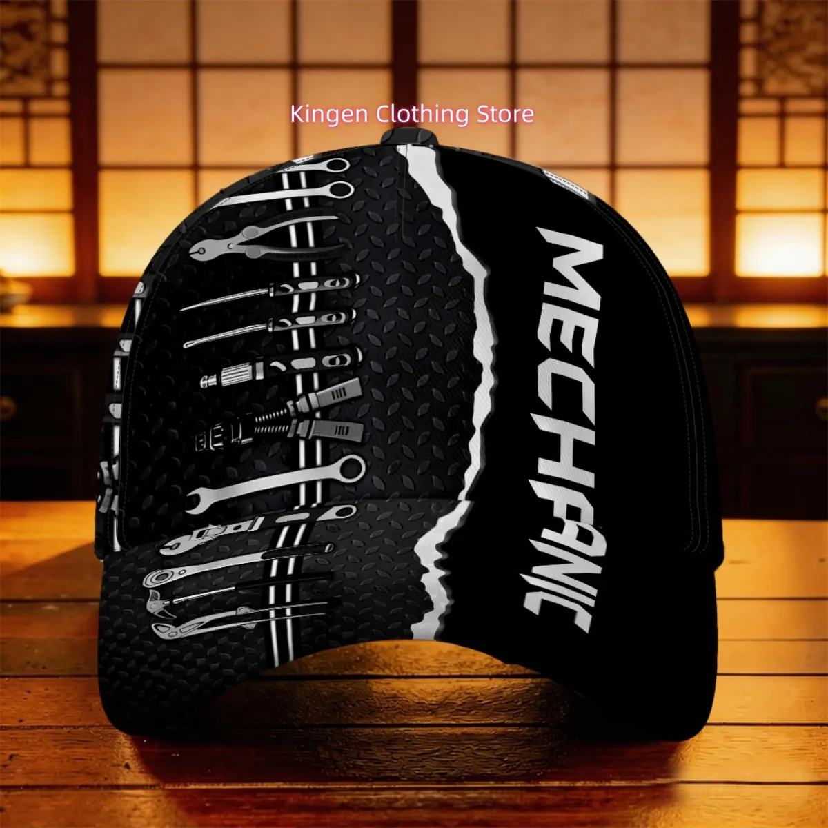 1pc Metal Mechanic Tools Baseball Cap Breathable & Lightweight Urban Fashion Polyester Mother'S Day Gift Modern Wedding Gift Tra