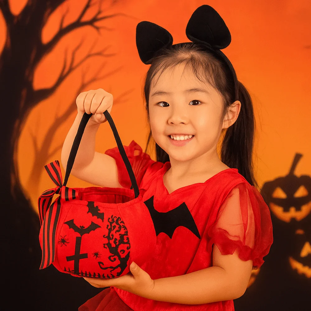 

Snack Bag Trick or Treat Halloween Candy Bag Party Supplies Bat Sugar Pocket Pumpkin Ghost Party Prop Pumpkin Sugar Bag Kids