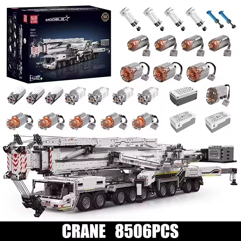 Mal King 17007/17008 Technische Auto Speelgoed Gemotoriseerd Ltm 11200 Kraan Vrachtwagen Bouwsteen Model Baksteen Kid Kerstcadeau