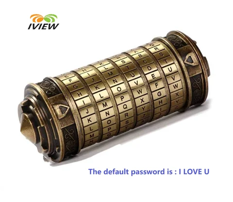 레오나르도 다빈치 코드 잠금 장난감 결혼 선물을위한 금속 Cryptex 잠금 장치 발렌타인 데이 선물