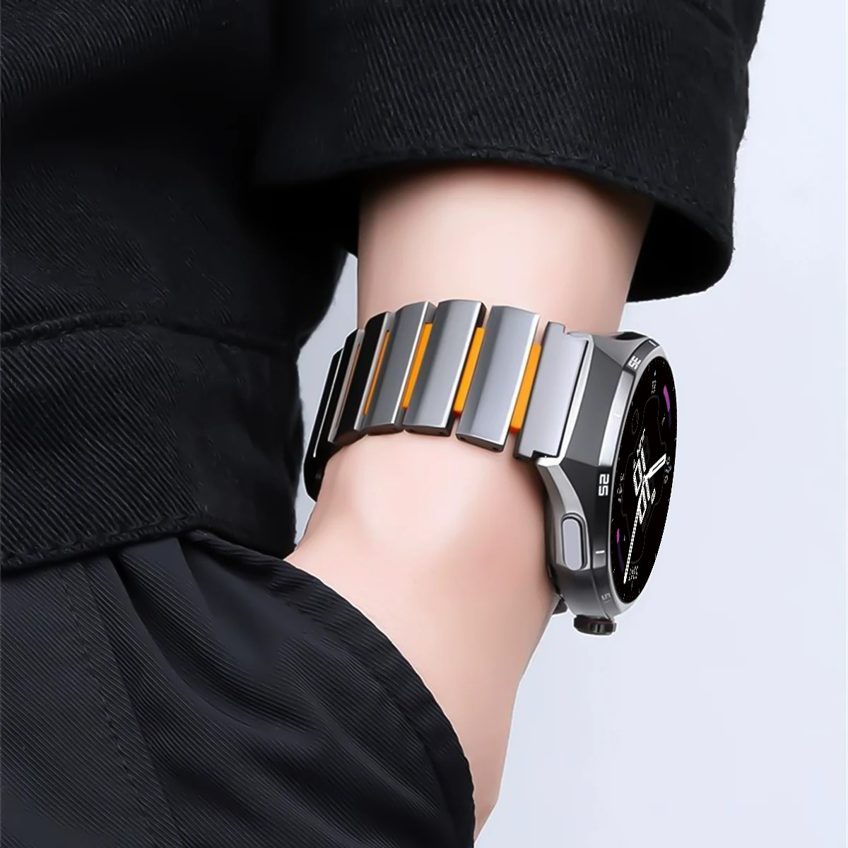 20mm Stainless Steel Strap For Samsung Galaxy Watch 7 6 5 4 40mm 44mm 22mm for Huawei Watch GT6 5 4 Pro 46mm Magnetic Men Band