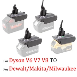 Battery Adapter For Dyson V6 V7 V8 To For Makita/Dewalt/Milwaukee 18V Li-ion Battery DC59 DC58 DC62 SV09 SV05 SV10 V8 Absolute