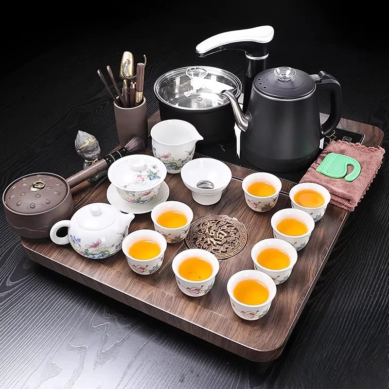 

Маленький винтажный декоративный поднос для чая, роскошный китайский поднос для чайной церемонии Кунг-фу, деревянный поднос для приема гостей, украшение для дома