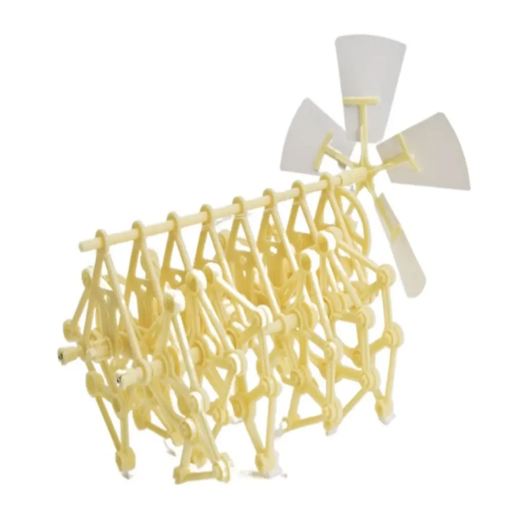 Creative DIY Toy Robot Interesting Wind Powered Wind Energy Powered Toy Educational Features Mini Strandbeest Model Gift