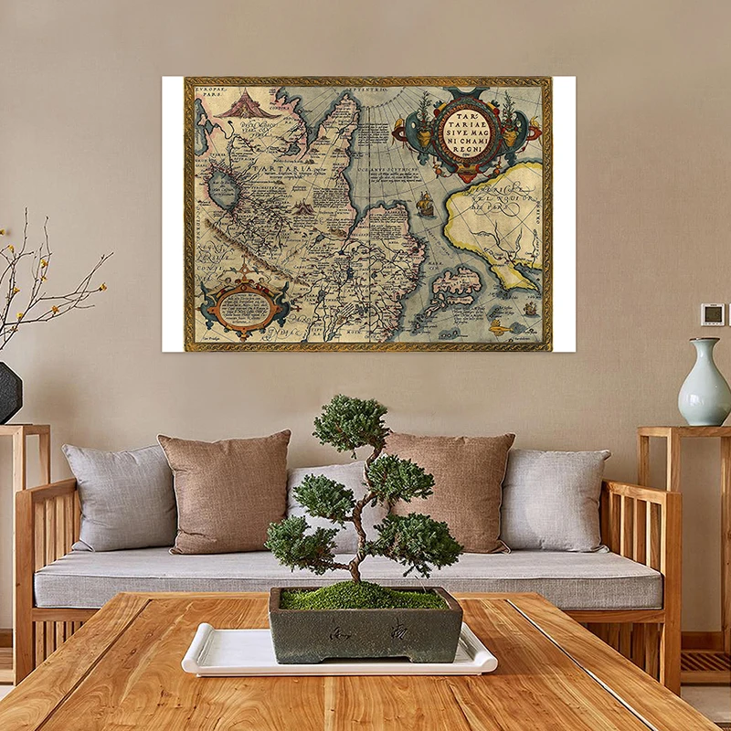 100x70cm Retro Spray World Map Classic Edition Mapa świata Plakaty i grafiki do biura szkolnego Materiały do domu Wystrój domu