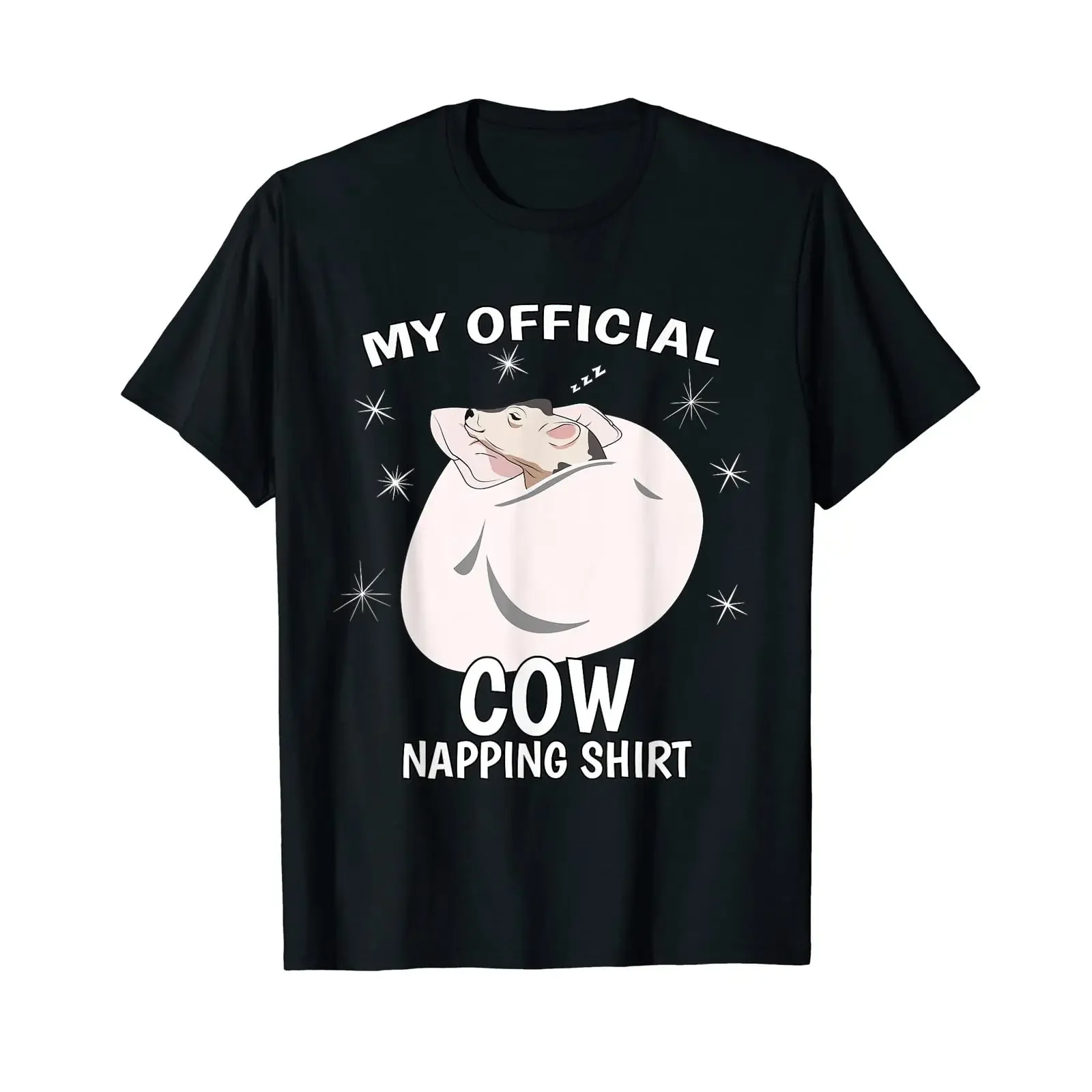 My Official Cow Napping T Shirt vintage Washed fashion designer clothes Unisex Soft Top For Everyday Wear homme Versatile