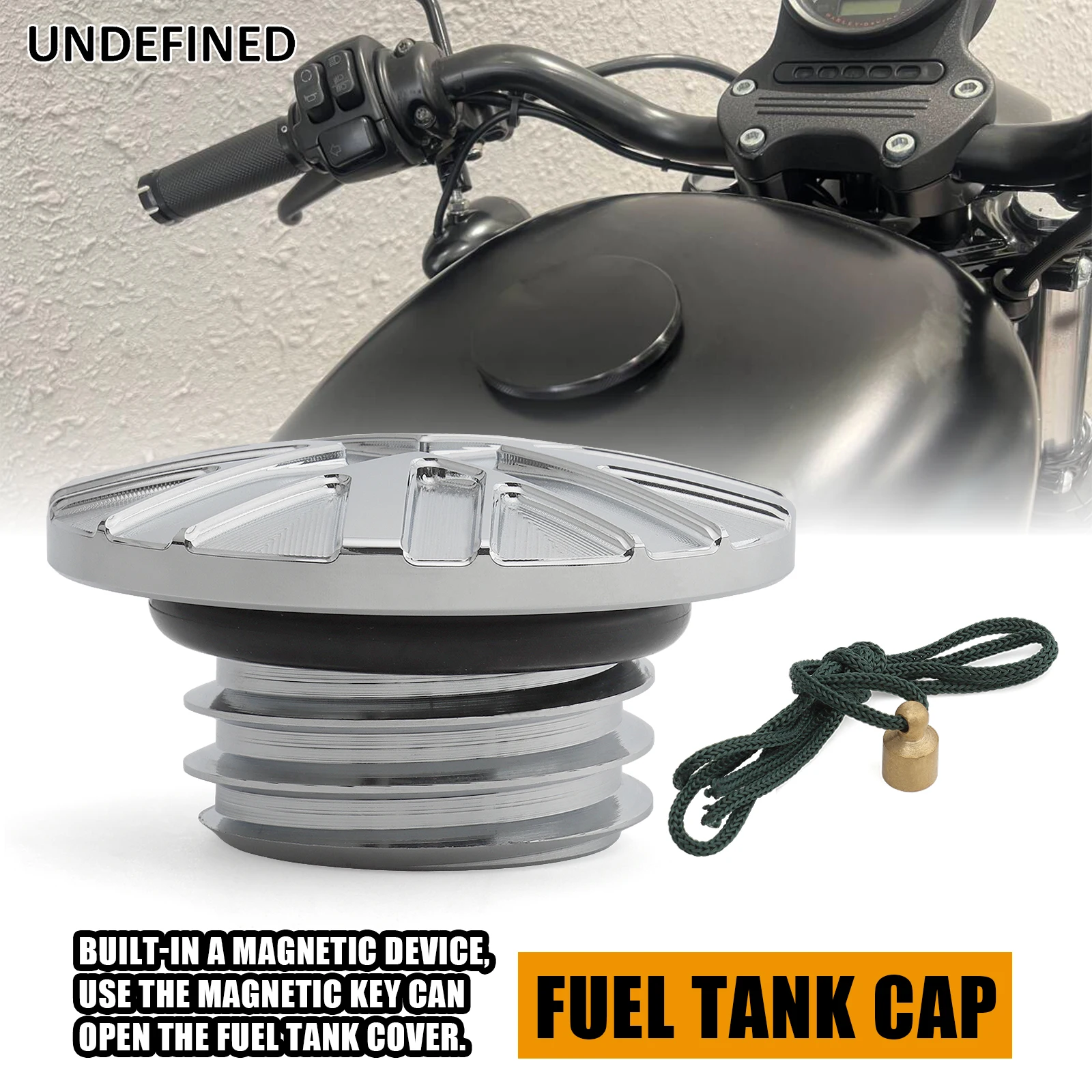 

Aluminum Motorcycle Accessories Magnetic Tank Cap Cover For Harley Sportster Road King Softail's Dyna