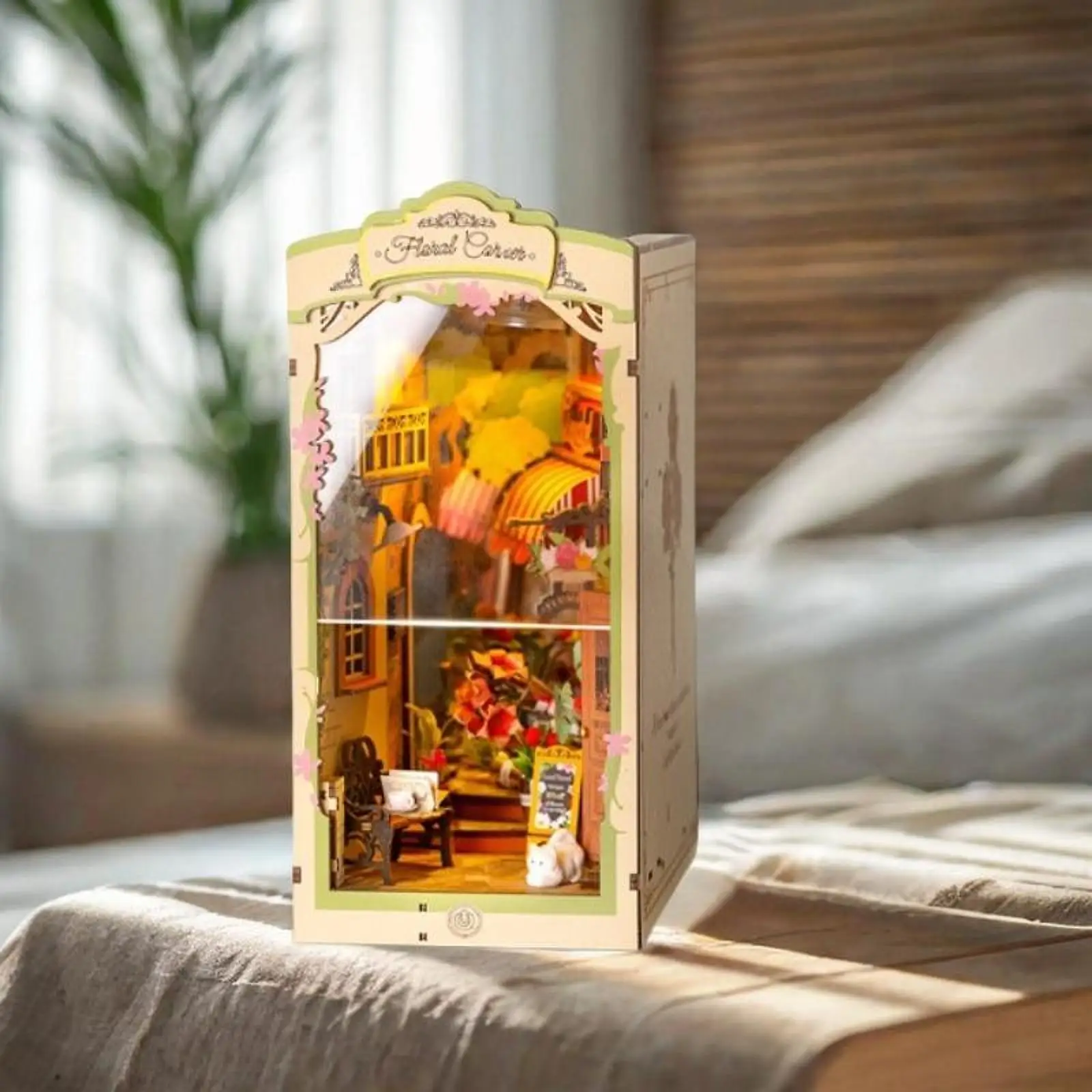 ثلاثية الأبعاد لغز الإبداع DIY نموذج صغير اليدوية منزل نموذج غرفة ديكور دمية الخشب Bookend DIY كيت للمراهقين الفتيات الفتيان هدية