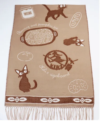 أزياء عارضة الحلو لطيف المرأة وشاح مشبك شال الكرتون نمط اليابانية التفاف الخريف الشتاء وشاح جديد لسيدة