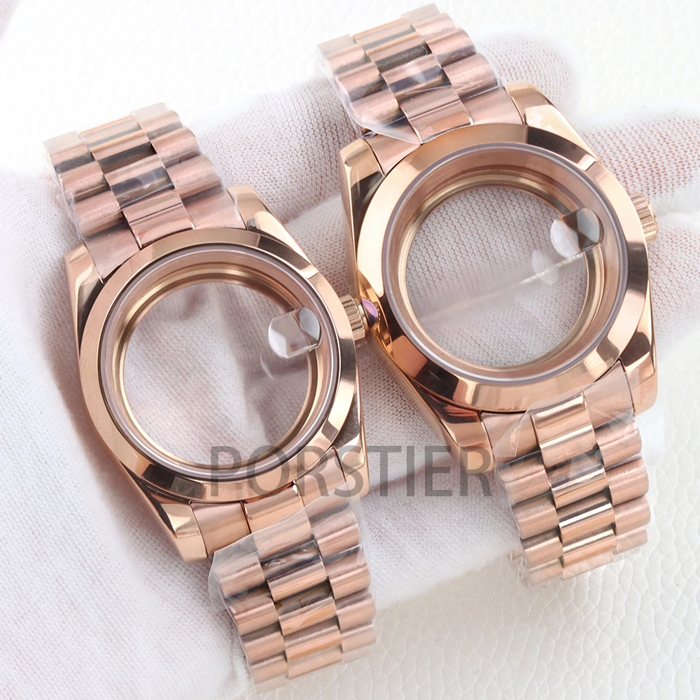 

Корпус NH35 с плоским краем 36 мм/39 мм для DATEJUST NH35 NH36, механизм, твердый президентский браслет из нержавеющей стали 316L, водонепроницаемый 100 м