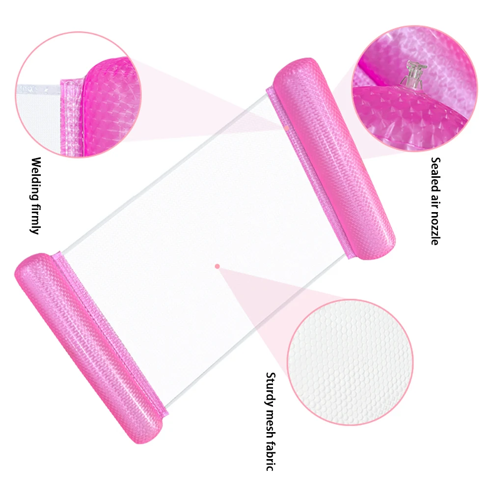 أرجوحة مائية قابلة للنفخ بأنبوبين، سرير عائم لحفلات حمام السباحة/الشاطئ/الحديقة المائية، مرتبة هوائية محمولة للبالغين سهلة الحمل #5