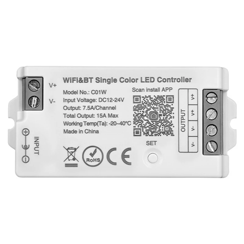 C01W Tuya وحدة تحكم شريط الضوء و C02W 2.4G WIFI بلوتوث تطبيق جوال وحدة تحكم ذكية التحكم الصوتي الذكي B-ABFB #6