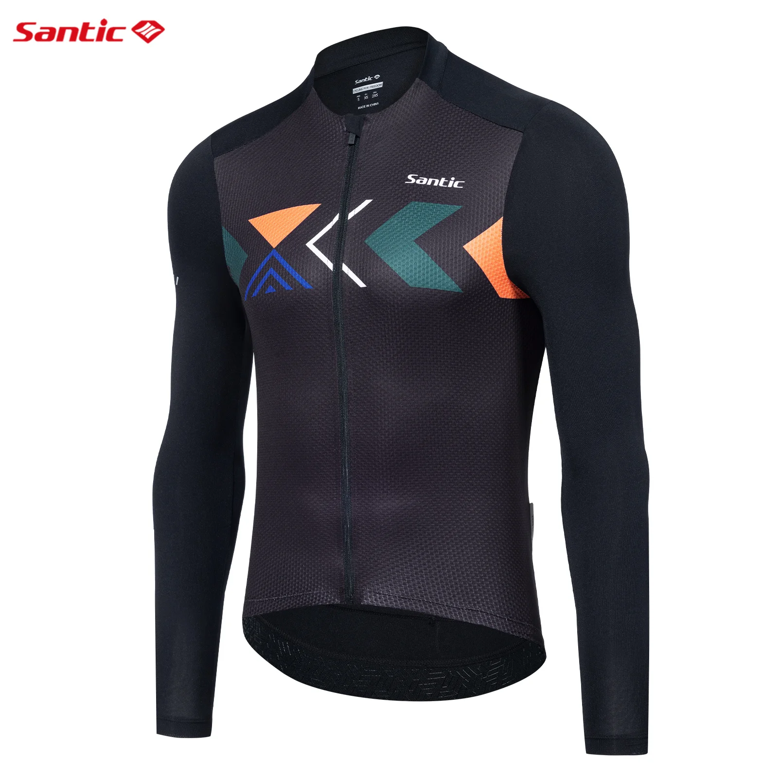 

Santic Men's Cycling Jerseys Summer Bicycle Long Sleeve Jerseys Breathable Outdoor Sweatshirt Reflective Quick Drying KM25C01179