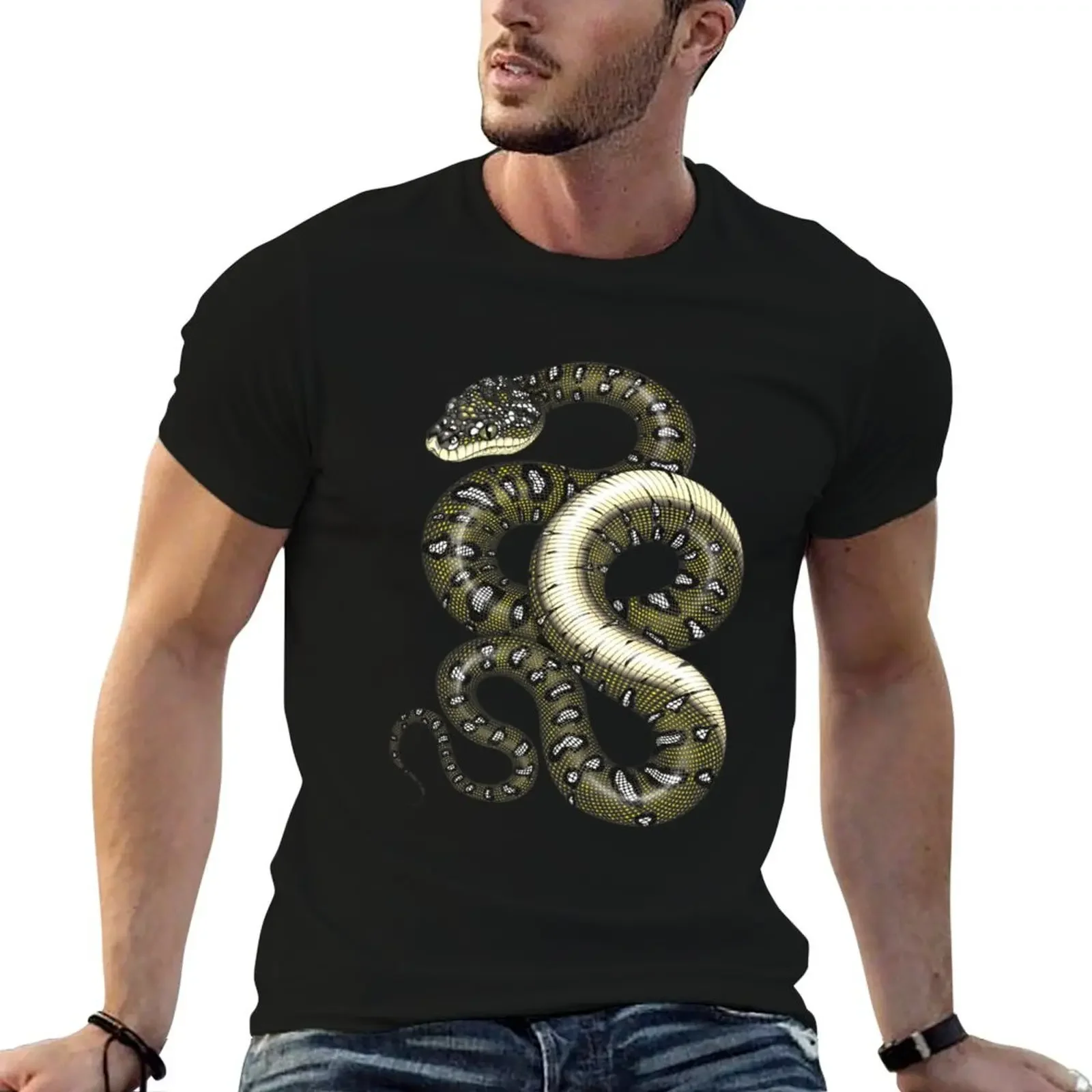 Diamond Python T-Shirt cheap stuff summer clothes oversized t shirt Men's clothing