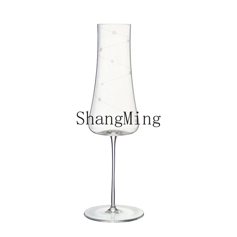 

PYH simple champagne glass original designer special sparkling fruit glass high value bar crystal glass goblet
