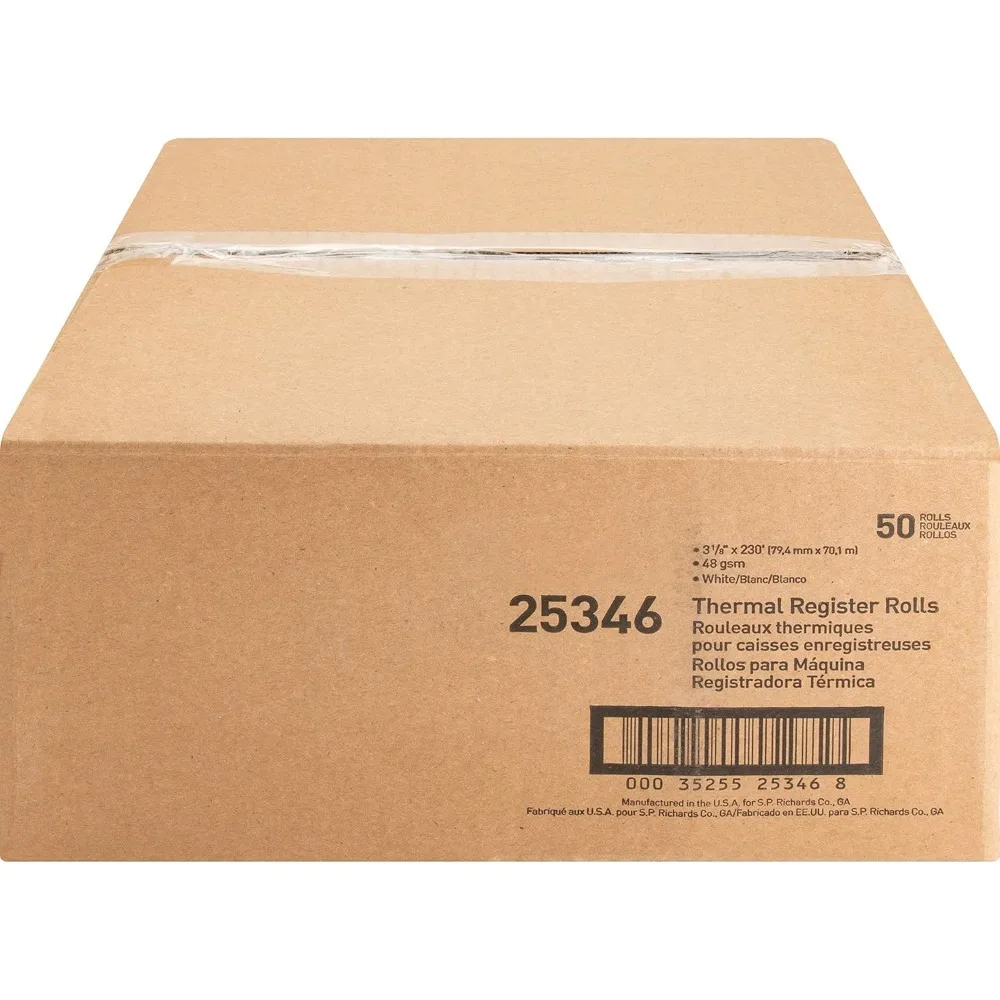 Premium Quality Thermal Receipt Paper, 3 1/8 x 230ft, 7/16 Core, Clear Print