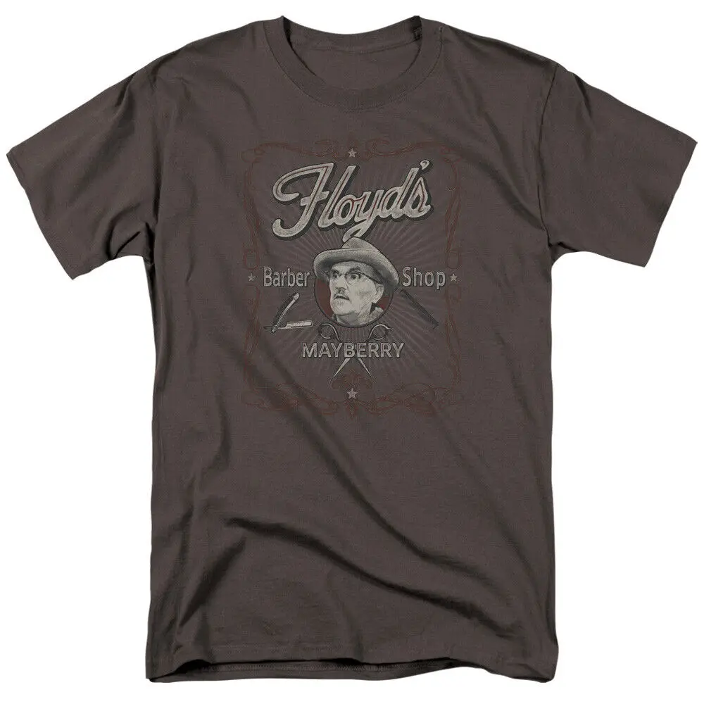 Andy Griffith Show Mayberry Floyds T Shirt Mens Licensed Classic TV Charcoal