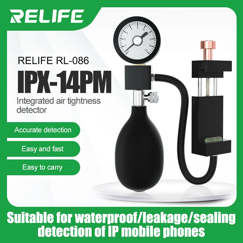 RELIFE RL-086 Portable IPX-14PM Airtight Detection Instrument for Mobile Phone Fast Accurate Waterproof Airtightness Detector