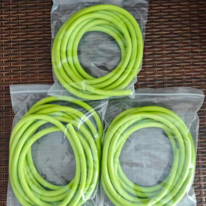 New 5/10M ID 8mm OD 12mm 80120 High Elastic Hollow Latex Tube for Fitness Entertainment DIY Resistance Bands Green Color