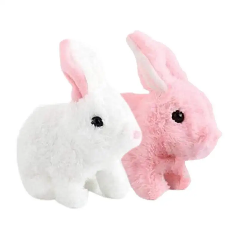 Bunny Toys giocattoli interattivi educativi i coniglietti possono camminare e parlare, peluche pasquale coniglietto farcito giocattolo educativo coniglio che cammina