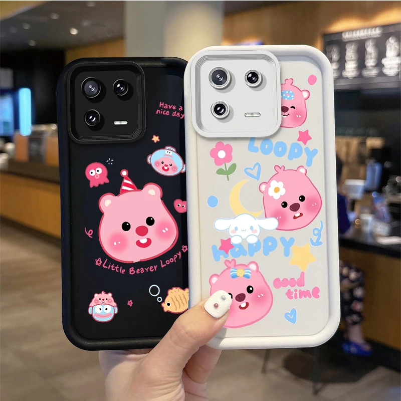 Lovely Korea Cartoon L-Loopy Phone Soft Case for XiaoMi 14 13 12 11T Pro 13 12 11 Lite Poco F6 F5 X5 X3 Pro TPU Protective Cover