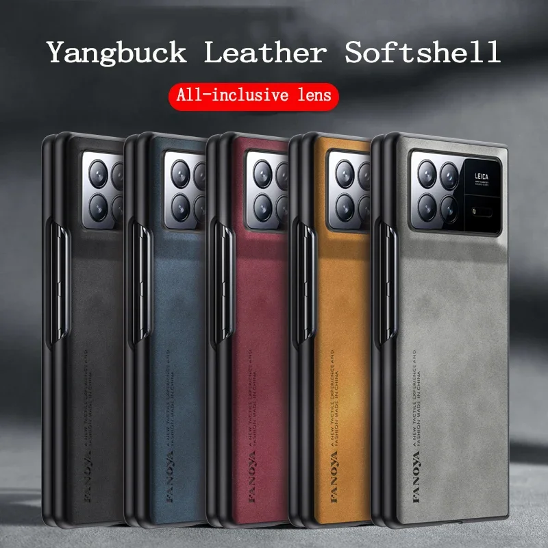 

Luxury Business Man Phone Case for Xiaomi MIX Fold 3 Sheepskin Leather All-inclusive Lens Back Cover