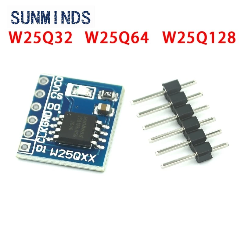 1pcs W25Q32 32Mbit / W25Q64 64Mbit / W25Q128 128Mbit 8MByte FLASH storage Module SPI Interface BV FV