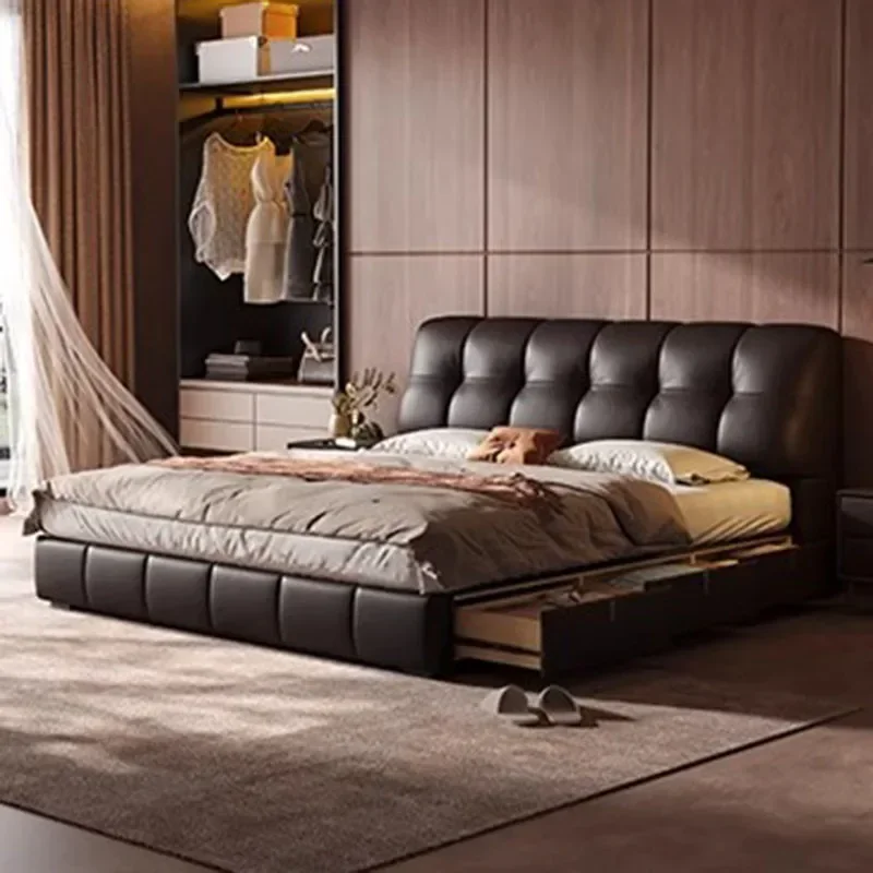 

Modern Storage Bed Bedroom Children Luxury Single Double Multifunctional Massage Bed Design Mobile Muebles Trendy Furniture