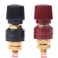 2pcs/set Car 6mm 8mm Brass Stud Premium Remote Battery Power Junction Post Connector Replacement Terminal Kit Car Accessories