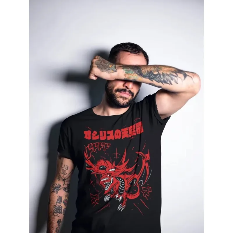 Trend Summer 2025 Cosplay Anime Slifer T-Shirt Sky Dragon Blue Eyes Ultimate Dragon Yu Gi Oh Anime Gift Shirt Graphic T Shirts
