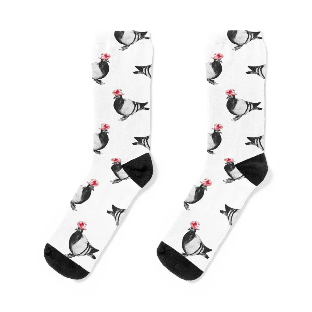 

Pigeon in a Cowboy Hat Socks Soccer Stockings anime cotton Socks Girl Men's