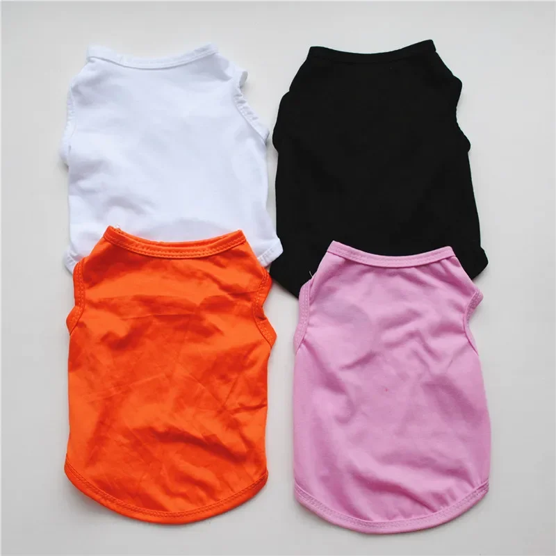 Solid Color Dog Shirt Cheap Dog Clothes for Small Dogs Summer Chihuahua T Shirt Cute Puppy Vest Yorkshire Terrier Pet Clothes