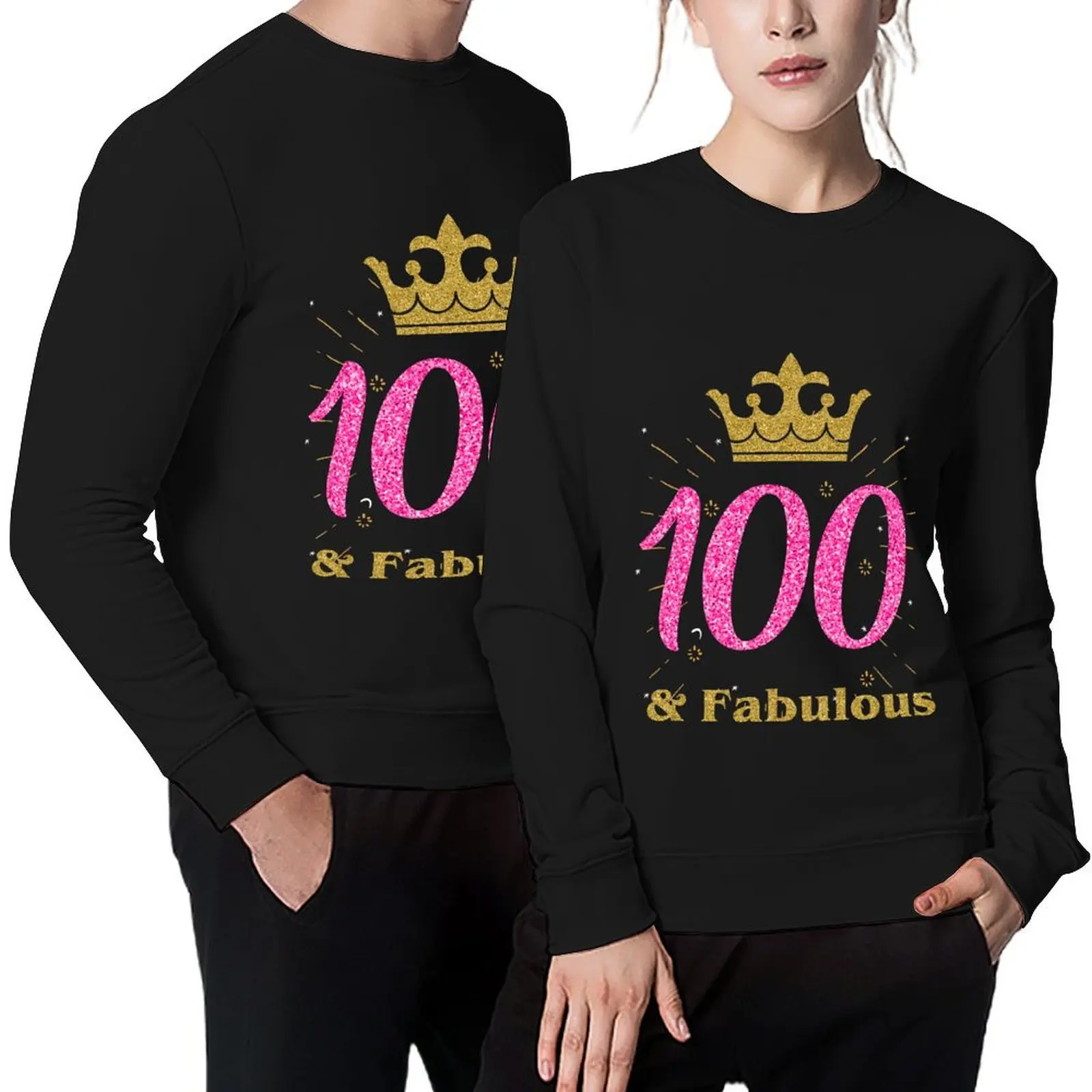 

100th & Fabulous Art Queen Ladies' B-day Women Art Gift Pullover mens clothing male clothes men wear sweatshirt male