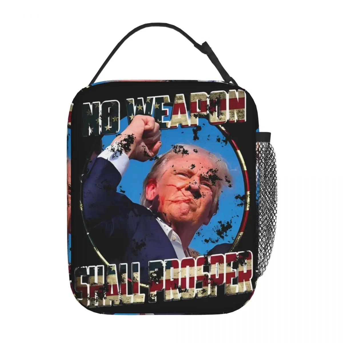 Insulated Lunch Tote Bag Trump Shot 2024 President Election Merch Shooting at Trump Rally Box Harajuku Cooler Thermal Lunch Box