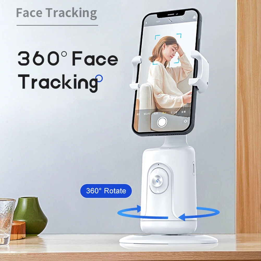 360 Degree Rotation AI Recognition Face Tracking Gimbal Stabilizer Smartphone Stabilizer Follow-up for Vlog Live Streaming