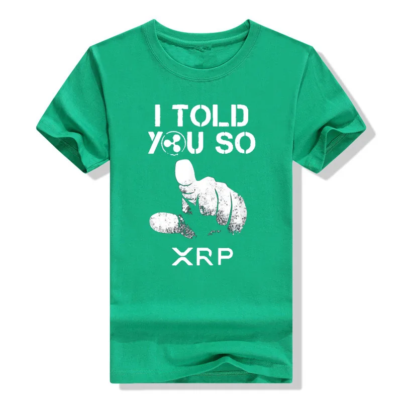 I TOLD YOU SO XRP Ripple Blockchain Cryptocurrency Joke Blue T-Shirt Investor Humor Funny Graphic Tee Tops Short Sleeve Blouses